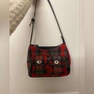 St. John's Bay Red and Black Plaid Shoulder Bag